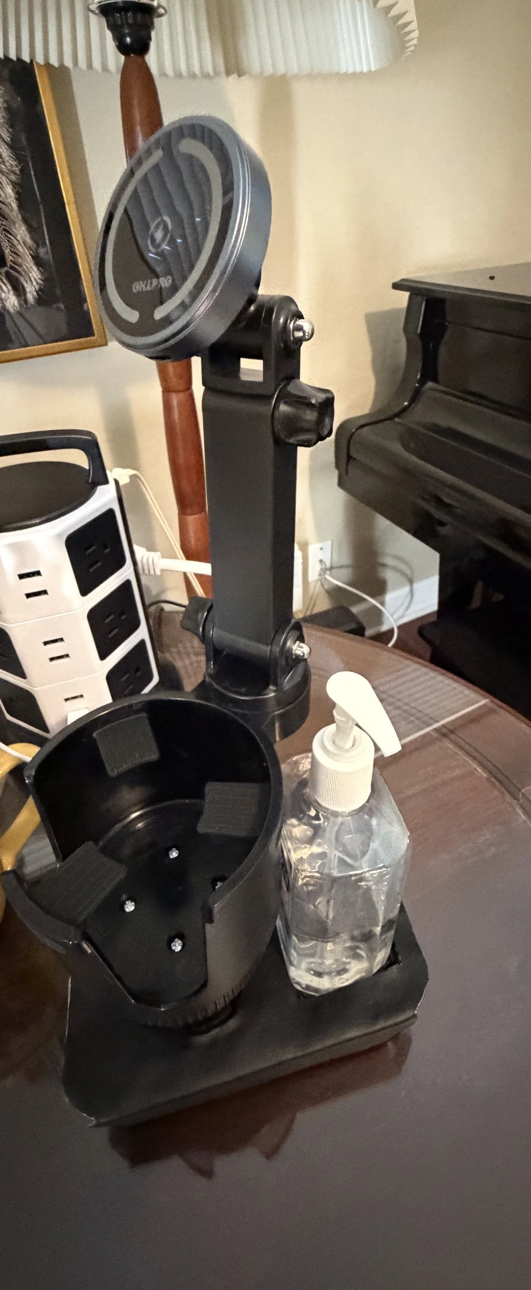 Console with phone holder.webp