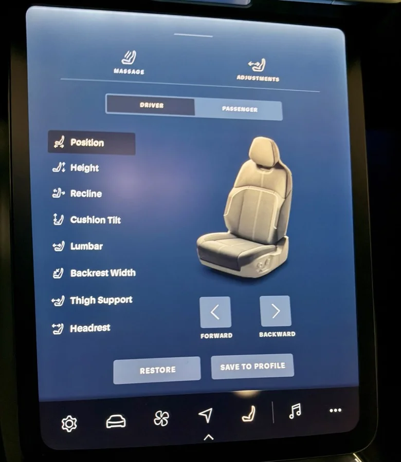 Massaging seats option UX.3.0 | Lucid Owners - Lucid Motors Forum